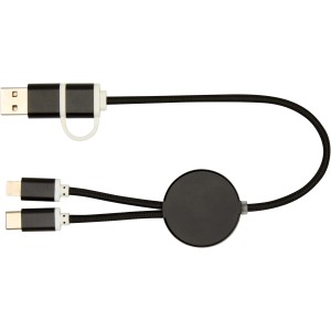 Alasia gyorstöltő- és adatkábel, 30 cm, 27W, fekete (vezeték, elosztó, adapter, kábel)
