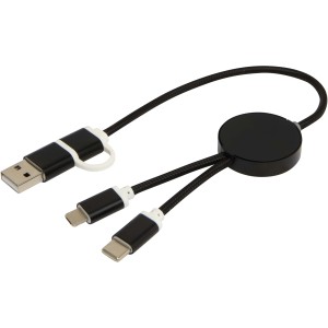 Alasia gyorstöltő- és adatkábel, 30 cm, 27W, fekete (vezeték, elosztó, adapter, kábel)