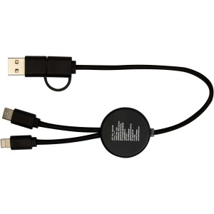 Chechia gyorstöltő- és adatkábel, 30 cm, 27W, fekete (vezeték, elosztó, adapter, kábel)