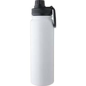 Duplafalú palack telefontartóval, 800 ml, fehér (termosz)