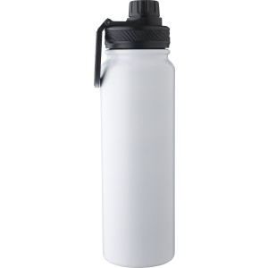 Duplafalú palack telefontartóval, 800 ml, fehér (termosz)