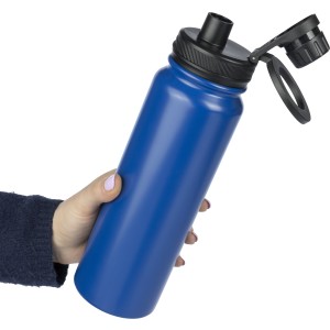 Duplafalú palack telefontartóval, 800 ml, kobaltkék (termosz)