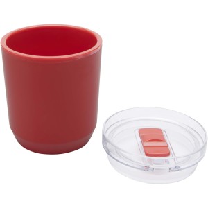 Hudson duplafalú újraműanyag pohár, 180 ml, piros (pohár)