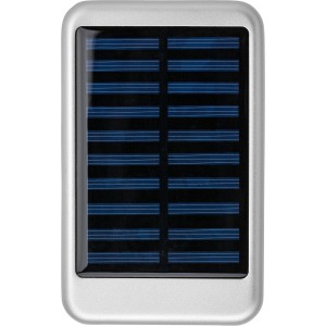 Napelemes powerbank, alumnium, ezst