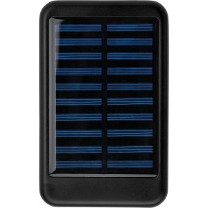 Napelemes powerbank, alumnium, fekete