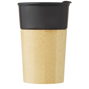 Pereira porcelán bögre bambusz borítással, 320 ml, fekete (pohár)