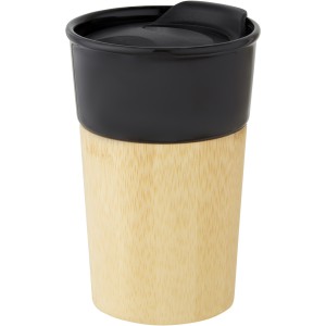 Pereira porcelán bögre bambusz borítással, 320 ml, fekete (pohár)