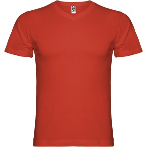 Roly Samoyedo V-nyak frfi pl, Red (T-shirt, pl, 90-100% pamut)