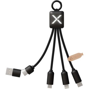 SCX C13 15W 5-in-1 töltőkábel, fekete (vezeték, elosztó, adapter, kábel)