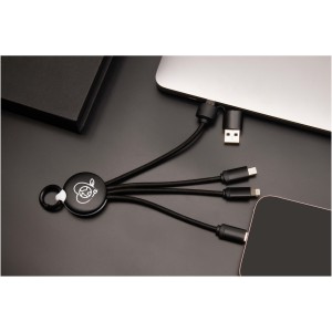 SCX C14 15W 5-in-1 töltőkábel, fekete (vezeték, elosztó, adapter, kábel)