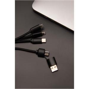 SCX C14 15W 5-in-1 töltőkábel, fekete (vezeték, elosztó, adapter, kábel)