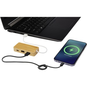 Tapas bambusz USB eloszt, natr (vezetk, eloszt, adapter, kbel)