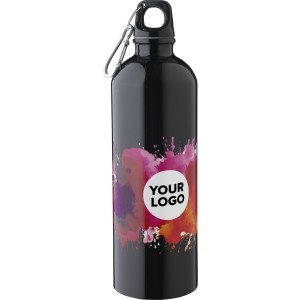 Újraacél kulacs, 750 ml, fekete (vizespalack)