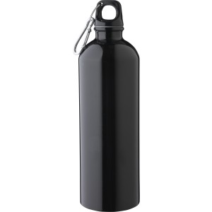 Újraacél kulacs, 750 ml, fekete (vizespalack)